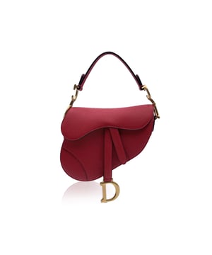 VINTAGE, RRP AS NEW
This beautiful Bag will come with a Certificate of ity provided by Entrupy. The certificate will be provided at no further cost.  Gorgeous CHRISTIAN DIOR Mini Saddle Bag. This stylish shoulder bag is crafted of red Amaryllis grained calfskin, The bag features gold metal Dior logo initials handle links, a hanging Dior 'D' charm on the front and a back pocket. Flap with concealed magnetic closure. Red suede lining. 'Christian Dior Paris - Made in Italy' tag inside (serial number inside). The measurements are suitable for holding a lipstick and a mini wallet. Retail price is 3400 Euros  Condition Rating: A - EXCELLENTCondition Details: In excellent condition. Minimal wear of use internally. Christian Dior box included (a light stain on the lid). Please see the photos and/or ask if you need further information or if you have any doubtsMeasurements (cm):Depth: 5.1Height: 15.2Length: 19.1Other Details: Dustbag? YesKeys? NoBox? Yes Measurments:  width: 51 mm length: 191 mm height: 152 mm