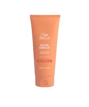 Acondicionador Nutrición Profunda Invigo Nutri-Enrich de Wella Professionals  Conoce el acondicionador Invigo Nutri-Enrich de Wella Professionals, ideal para la nutrición intensa de cabellos que están secos o han sufrido daños. Su fórmula ha sido elaborada con una exclusiva combinación de extractos naturales y vitaminas, lo que permite otorgar una profunda hidratación al cabello y devolverle su energía natural. El complejo Nutri-Enrich-Blend™ incluye pantenol y ácido oleico, que ayudan a nutrir y humectar cada hebra, mientras que la vitamina E actúa como barrera contra agresiones futuras, contribuyendo a la salud del cabello (Complejo Nutri-Enrich). Asimismo, su fórmula cuenta con bayas de goji, conocidas por su abundancia en nutrientes esenciales, como vitaminas y minerales.  Ventajas: - Diseñado específicamente para cabellos que requieren hidratación y reparación. - Contiene el complejo Nutri-Enrich-Blend™, que destaca por incluir bayas de goji. - Ofrece una nutrición rápida, dejando el cabello suave y lleno de vida. - Proporciona una hidratación profunda instantánea a los cabellos secos o dañados.