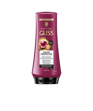 El Acondicionador Ultimate Color de GLISS está especialmente formulado para cabellos que han sido teñidos o llevan mechas. Su composición incluye un Complejo Hialurónico y Extracto de Arándano Rojo, diseñado para restaurar y resguardar el cabello desde adentro, logrando hasta 13 semanas de protección, además de ofrecer un color vibrante y duradero. Al usarlo, disfrutarás de una textura suave y sedosa. Su delicada fragancia afrutada refrescará tus sentidos y transformará tu rutina de lavado en un momento de renovación. Asegúrate de enjuagar con suficiente agua y de utilizarlo de manera continua para obtener mejores resultados.
