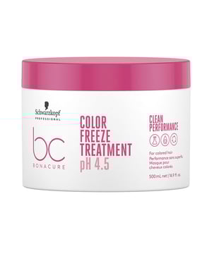 Mascarilla Tratamiento COLOR FREEZE de SCHWARZKOPF. Este producto cremoso de Bonacure está diseñado específicamente para el cabello teñido. Carece de siliconas y colorantes sintéticos. Ventajas: Ofrece un tratamiento profundo que ayuda a restaurar el cabello colorido de forma intensiva. Restaura el pH ideal del cabello, asegurando que los pigmentos se mantengan fijados dentro de la estructura capilar, lo que evita la decoloración y garantiza una tonalidad prolongada. Además, es un producto vegano* para el cuidado del cabello.