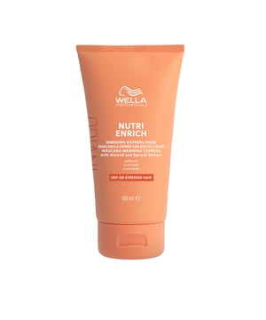 Mascarilla Warming Express Nutrición Profunda INVIGO NUTRI-ENRICH de WELLA PROFESSIONALS. Esta mascarilla capilar autocalentadora combina extracto de almendra y albaricoque, ofreciendo un tratamiento especial que proporciona brillo y suavidad al cabello seco o dañado. Su fórmula innovadora, NUTRI-ENRICH-Blend, incluye ácido oleico y pantenol, que brindan hidratación y nutrientes esenciales. Además, la vitamina E actúa como un escudo protector frente al estrés adicional.   Beneficios: - Ideal para cabello seco o debilitado. - Contiene extracto de almendra y albaricoque. - Proporciona una nutrición instantánea. - Deja el cabello suave, brillante y lleno de vitalidad.