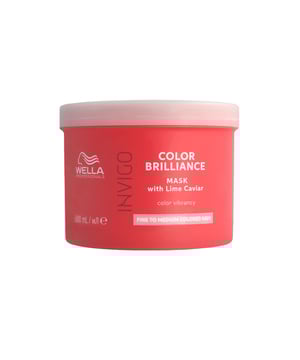 Conoce la Mascarilla Protectora de Color Invigo Color Brilliance de Wella Professionals, ideal para cabellos finos a normales. Este producto no solo nutre intensamente tu cabello, sino que también ayuda a preservar su brillo y vitalidad gracias a una exclusiva fórmula enriquecida con caviar de lima. Diseñada para cabellos teñidos, esta mascarilla mejora la textura capilar y realza el color, utilizando la innovadora Tecnología Anti-Oxidant Shield y moléculas de cobre que encapsulan el color para un brillo duradero. La inclusión de histidina y vitamina E en su composición ayuda a frenar el proceso de oxidación post-coloración, asegurando una protección eficaz del tono.   Ventajas:  - Mascarilla para conseguir un color radiante. - Especialmente formulada para cabellos teñidos de textura fina a normal. - Contiene caviar de lima, conocido por su riqueza en antioxidantes y vitaminas. Proporciona intensidad al color al instante y ofrece protección durante 7 semanas.