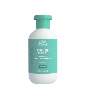 Champú Invigo Volume Boost de Wella Professionals para cabellos sin cuerpo  El champú Invigo Volume Boost de Wella Professionals es ideal para dar brillo y manejabilidad a cabellos finos, sin provocar que se sientan pesados. Gracias a los polímeros de Spring Force, este producto envuelve cada hebra, estabilizándola y generando un efecto de mayor volumen al secar el cabello. Además, su fórmula enriquecida con fibras de algodón proporciona suavidad y un brillo notable.  Ventajas: - Diseñado para cabellos normales a finos con falta de volumen. - Contiene extracto de algodón. - Incrementa el volumen del cabello.