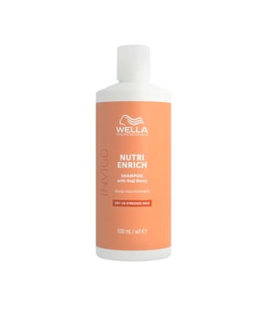 Champú Nutri-Enrich de INVIGO para Cabellos Secos/Dañados de WELLA PROFESSIONALS Descubre el Champú Nutri-Enrich de Wella Professionals, una solución profunda para nutrir el cabello seco o con daños. Este champú se ha creado con una fórmula especial que combina extractos y vitaminas, ideales para brindar hidratación y devolver la vida al cabello. Su innovador complejo Nutri-Enrich-Blend™ incluye ácido oleico y pantenol, elementos que aportan una intensa hidratación y nutrición, mientras que la vitamina E ayuda a resguardar el cabello de futuros daños (Complejo Nutri-Enrich). Además, contiene bayas de goji, reconocidas por su elevado contenido en vitaminas, minerales y péptidos, lo que aumenta aún más sus beneficios.  Ventajas: - Contiene el complejo Nutri-Enrich-Blend™, con bayas de goji ricas en nutrientes. - Ofrece nutrición inmediata y deja el cabello suave y lleno de vida. - Champú destinado a la nutrición profunda del cabello. - Ideal para revitalizar cabellos secos o dañados, aportando energía y brillo.