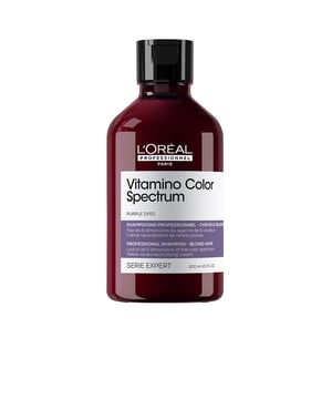 Experience vibrant, salon-fresh blonde hair for up to 100 days with L'Oréal Professionnel's Vitamino Color Spectrum Purple Tinted Shampoo. Formulated with Ferulic Acid and Citric Acid, it locks in color and protects all dimensions of your hair color. Its creamy purple formula neutralizes yellow tones, keeping your blonde radiant. Ideal for use two weeks post-salon, apply to wet hair, emulsify, and leave on for 2 to 5 minutes before rinsing. Trust L'Oréal Professionnel, a leader in hair color innovation for over 110 years, for exceptional results.
