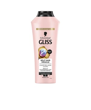 El Champú Sellador Schwarzkopf Gliss Split Hair Miracle otorga flexibilidad y brillo al cabello dañado y con puntas abiertas, logrando un aspecto saludable. Con Gliss, tu cabello lucirá radiante.   Sellado Duradero: Este champú actuará como un protector, fortaleciendo y limpiando el cabello para que se vea robusto y en óptimas condiciones.   Complejo Iónico y Aceite de Pepitas de Uva: Diseñado para cabello dañado y con puntas abiertas, este producto cuenta con un complejo iónico y aceite de semilla de uva que unifica el cabello desde la raíz hasta las puntas.  Milagro para Cabello Con Puntas Abiertas: Este champú actúa como una cremallera capilar, sellando las puntas abiertas de forma eficaz y duradera, y proporcionando un aspecto fuerte y saludable.  Respetuoso con el Planeta: El 91% de los ingredientes de este champú son de origen natural*.