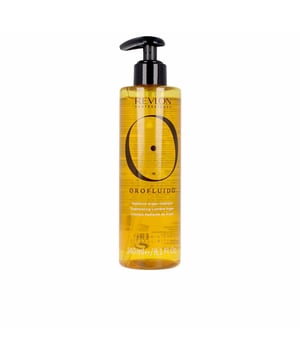 Champú OROFLUIDO: OROFLUIDO presenta su Champú Radiance, enriquecido con aceite de argán. Este producto está diseñado para proporcionar hidratación, logrando un cabello suave y con un brillo espectacular, además de un aroma único que lo caracteriza. Disfruta de la experiencia de su nueva fórmula líquida y dorada, que nutre y embellece tu melena, dejándola radiante y sutilmente fragante.