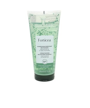 FORTICEA champú fortificante revitalizante de Rene Furterer es un producto energizante adecuado para todo tipo de cabellos. Este champú actúa como una cura de energía y vitalidad, diseñada para reforzar la resistencia y la fortaleza del cabello. Proporciona nutrientes esenciales y elementos energizantes que contribuyen al fortalecimiento diario de cualquier tipo de cabello. Su fórmula está compuesta por ingredientes de origen natural y aceites esenciales que estimulan el cuero cabelludo, fortaleciendo el cabello desde la raíz e impulsando un crecimiento saludable y robusto.  Presenta una textura gel refrescante que ofrece una limpieza efectiva tanto al cabello como al cuero cabelludo, dejándolos purificados y libres de impurezas. Después de su uso, se puede notar una notable transformación, ya que el cabello se vuelve vigoroso, resistente y lleno de vitalidad. La fórmula cuenta con activos 100% de origen natural y no contiene siliconas.