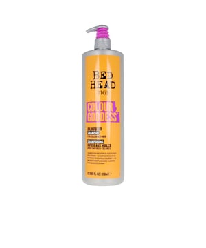 TIGI Bed Head Color GoddessTM Öl-Shampoo, außen frisch und innen ebenso beeindruckend. Es handelt sich um eine speziell für die Farbpflege entwickelte Formel, die nicht nur von erfahrenen Friseuren getestet, sondern auch in Salons angewendet wird. Erleben Sie professionelle Ergebnisse und ein Salongefühl bequem bei Ihnen zu Hause. Die Color Goddess Linie von Bed Head wurde von Fachleuten entworfen, um gefärbtes Haar zu revitalisieren und die Farbintensität zu fördern. Dieses Shampoo ist mit wertvollem Öl angereichert, das die Farbhaltung unterstützt und für strahlende Nuancen sorgt. Es bietet eine gründliche Reinigung, intensive Pflege und sorgt dafür, dass das Haar weich bleibt, frisch aussieht und frei von Frizz ist.
