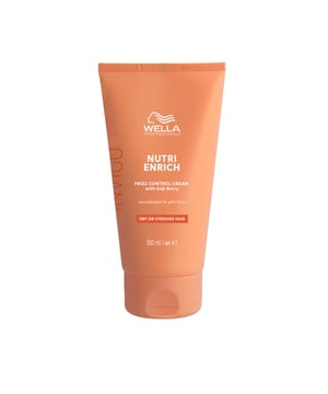 La Crema Antiencrespamiento Frizz Control Invigo Nutri-Enrich de Wella Professionals está diseñada para combatir el frizz de manera inmediata, alisando el cabello rebelde mientras lo hidrata. Proporciona una textura suave, brillante y con un aspecto saludable. Su innovadora composición Nutri-Enrich-Blend™ incluye ácido oleico y pantenol, que aportan una nutrición profunda y una hidratación efectiva al cabello, mientras que la vitamina E contribuye a su protección contra daños futuros. Las bayas de goji se destacan por su alta concentración de vitaminas, minerales y péptidos esenciales.   Ventajas: - Crema que controla el frizz. - Enriquecida con bayas de goji. - Nutrición instantánea para un cabello sedoso y vibrante. - Con complejo Nutri-Enrich-blend que minimiza el encrespamiento, alisando el cabello desafiante mientras lo nutre, resultando en una melena suave y radiante.