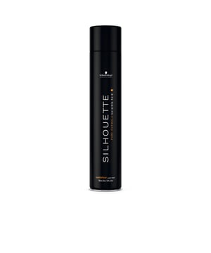 SILHOUETTE Super Hold Spray von SCHWARZKOPF bietet eine außergewöhnliche Halteformel mit mikrofeinen Filmbildnern. Diese gewährleisten einen langanhaltenden, dennoch unsichtbaren starken Halt, ohne das Haar zu beschweren. Es trocknet schnell, hinterlässt kein klebriges Gefühl und lässt sich mühelos ausbürsten.