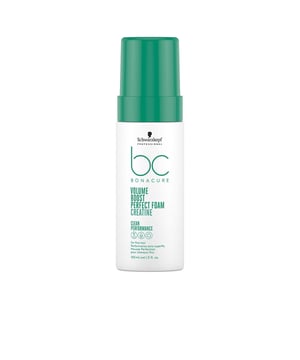 La espuma Bonacure Volume Boost de SCHWARZKOPF, diseñada para elevar el volumen en cabellos finos, ofrece un aumento de hasta el 92%. Este producto, que combina Creatina y Pantenol en su sofisticada fórmula, no solo fortalece y estabiliza el cabello, sino que también combate la electricidad estática, facilitando su peinado y aumentando su densidad. Además, es un producto vegano*.