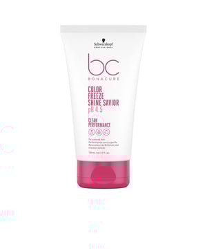 BC COLOR FREEZE Shine Savior de SCHWARZKOPF es un sérum sin aclarado diseñado para aportar brillo al cabello y protegerlo térmicamente con la tecnología Bonacure Color Freeze. Este producto ofrece múltiples beneficios: al ser un Protector del Brillo formulado específicamente para cabellos teñidos, no contiene siliconas ni colorantes artificiales, lo que mejora la manejabilidad y realza la intensidad del color. Además, restaura el pH óptimo del cabello, sellando de manera efectiva los pigmentos en su interior y previniendo la pérdida de color, lo que asegura una mayor durabilidad. Es un producto vegano* que cuida tu cabello.