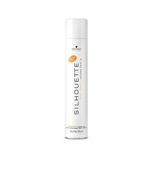 Artículos para el cuidado del cabello de la marca Schwarzkopf. El spray fijador SILHOUETTE-PURE ofrece una sujeción flexible, realzando el brillo y conservando un acabado natural. Su innovadora composición incorpora micro-agentes filmógenos que proporcionan una fijación duradera y ligera, sin generar pesadez en el cabello. Se seca rápidamente, no deja sensación pegajosa y se retira con facilidad al peinar.