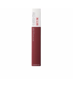 SUPERSTAY MATTE INK: LABIAL DE ACABADO INTENSO Y LARGO RENDIMIENTO  Pintalabios Superstay Matte Ink. RESISTENTE Y ULTRAMATE  La línea Superstay Matte Ink de Maybelline New York ofrece un labial que resiste cualquier desafío. Su fórmula proporciona un color vibrante durante largas horas. Con solo una aplicación, obtienes una cobertura total y no requiere retoques. ¡Realza el color de tus labios como nunca antes!  UN ACABADO MATE Y COLORIDO QUE DURA  Este labial de Maybelline cuenta con una composición de tinta líquida que contiene pigmentos de color altamente saturados, garantizando que no se agrieten ni sequen tus labios, además de ofrecer un efecto mate suave.  PERMANENTE Y SIN TRANSFERENCIA: EL LABIAL QUE NO TE FALLA  Con una duración de hasta 16 horas, este labial resistente no solo es permanente, sino que tampoco transfiere, asegurando que luzcas perfecta desde que sales de casa y durante todo el día y la noche.