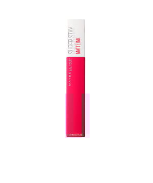SUPERSTAY MATTE INK: LABIAL DE ACABADO INTENSO Y LARGO RENDIMIENTO  Pintalabios Superstay Matte Ink. RESISTENTE Y ULTRAMATE  La línea Superstay Matte Ink de Maybelline New York ofrece un labial que resiste cualquier desafío. Su fórmula proporciona un color vibrante durante largas horas. Con solo una aplicación, obtienes una cobertura total y no requiere retoques. ¡Realza el color de tus labios como nunca antes!  UN ACABADO MATE Y COLORIDO QUE DURA  Este labial de Maybelline cuenta con una composición de tinta líquida que contiene pigmentos de color altamente saturados, garantizando que no se agrieten ni sequen tus labios, además de ofrecer un efecto mate suave.  PERMANENTE Y SIN TRANSFERENCIA: EL LABIAL QUE NO TE FALLA  Con una duración de hasta 16 horas, este labial resistente no solo es permanente, sino que tampoco transfiere, asegurando que luzcas perfecta desde que sales de casa y durante todo el día y la noche.