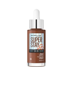 MAQUILLAJE SUPERSTAY 24H Skin Tint de MAYBELLINE. Explora la nueva era del maquillaje con el innovador Skin Tint SUPERSTAY 24H de Maybelline. Este producto único fusiona las ventajas de una base y una crema hidratante, ofreciendo un acabado perfecto y una piel luminosa durante todo el día. Su fórmula de última generación está creada para proporcionar una cobertura duradera y natural, ideal para quienes desean un aspecto fresco sin renunciar a la larga duración.   Ventajas: 24 horas de permanencia: Despídete de los constantes retoques. Con el Skin Tint SUPERSTAY 24H, tu maquillaje lucirá impecable desde el amanecer hasta el anochecer. Cobertura ligera: Obtén una cobertura sutil que iguala el tono de tu piel y oculta imperfecciones sin obstruir los poros. Hidratación profunda: Gracias a sus ingredientes nutritivos, este skin tint asegura que tu piel permanezca suave e hidratada durante todo el día, evitando cualquier sensación de sequedad. Protección solar: Incorpora un SPF 30, resguardando tu piel de los efectos dañinos de los rayos UV y ayudando a prevenir el envejecimiento prematuro.