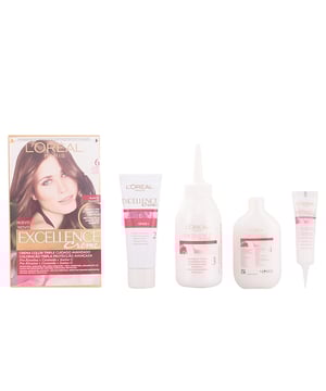 COBERTURA TOTAL DE CANAS La Crema Color Excellence, con su avanzada fórmula de Triple Cuidado, garantiza la cobertura absoluta de las canas, cuidando al mismo tiempo de tu pelo. Esta fórmula incluye un colorante protector, un champú de pH neutro y Savia Nutritiva. ¿Cuál es el efecto? Un color luminoso y duradero que se mantiene impecable por 4 semanas. ¡Asegura la protección de tu cabello en todas las etapas del proceso de coloración!