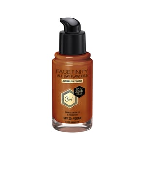 MAX FACTOR presenta su base Facefinity 3 en 1, un innovador producto que fusiona prebase, corrector y maquillaje en una sola fórmula, ideal para lograr un acabado profesional y duradero. Su composición ha sido optimizada para ofrecer mayor defensa contra factores ambientales como la contaminación y la luz azul. Equipado con la tecnología Flexi-hold, este maquillaje garantiza una alta cobertura con un efecto mate que se siente ligero y cómodo por más de 30 horas. Es completamente vegano, resistente al agua, al sudor y libre de aceites, además, su envase está elaborado con materiales reciclados. La prebase crea una superficie uniforme y ayuda a mantener el maquillaje intacto, mientras que el corrector actúa eficazmente para disimular imperfecciones y minimizar la apariencia de los poros. También incluye un factor de protección solar SPF 20, resguardando así tu piel de los daños solares. ¡Te va a sorprender el acabado!
