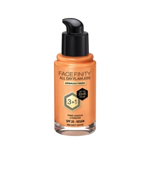 MAX FACTOR presenta su base Facefinity 3 en 1, un innovador producto que fusiona prebase, corrector y maquillaje en una sola fórmula, ideal para lograr un acabado profesional y duradero. Su composición ha sido optimizada para ofrecer mayor defensa contra factores ambientales como la contaminación y la luz azul. Equipado con la tecnología Flexi-hold, este maquillaje garantiza una alta cobertura con un efecto mate que se siente ligero y cómodo por más de 30 horas. Es completamente vegano, resistente al agua, al sudor y libre de aceites, además, su envase está elaborado con materiales reciclados. La prebase crea una superficie uniforme y ayuda a mantener el maquillaje intacto, mientras que el corrector actúa eficazmente para disimular imperfecciones y minimizar la apariencia de los poros. También incluye un factor de protección solar SPF 20, resguardando así tu piel de los daños solares. ¡Te va a sorprender el acabado!