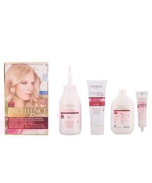 EXCELLENCE CREME # 8 hellblond von LOréal ist eine dauerhaft haltbare Haarfarbe mit hoher Deckkraft. Diese spezielle Creme sorgt für eine vollständige Abdeckung von grauem Haar und ein gleichmäßiges, lebendiges Farbergebnis. Ihre innovative Formel bietet Schutz und Pflege während des gesamten Färbeprozesses, wodurch das Haar ein strahlendes, natürliches und geschmeidiges Finish erhält. Mit wertvollen Inhaltsstoffen wie Prokeratin, Ceramid und Kollagen wird das Haar gestärkt, geschützt und revitalisiert, dies hilft, Trockenheit zu vermeiden und sorgt für Flexibilität und Strapazierfähigkeit. Das Produkt ist in verschiedenen Farbtönen erhältlich und enthält alle notwendigen Komponenten für das Färben zu Hause: eine 72 ml Farbcreme, einen 44 ml Pflegebalsam, ein 12 ml Schutzserum und einen Applikator-Kamm. Es ist geeignet für alle Haartypen.