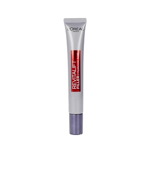 LOréal Kosmetik. REVITALIFT FILLER Augencreme. Diese spezielle Formel zur Pflege der Augenpartie zeigt bereits nach vier Wochen eine sichtbare Reduzierung von feinen Linien dank der enthaltenen Hyaluronsäure.