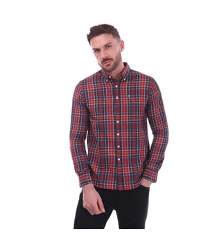58% Katoen, 42% Polyester. Stof: Oxford Doek. Ontwerp: Geruit, Geborduurd logo. Zakken: 1 borstzak. Sluiting: Knoopsluiting. Halsuitsnijding: Geknoopt, Omgeslagen Kraag. Manchet: Dubbele knoop. Mouwtype: Met lange mouwen. Geschikt voor: Vrijetijdsbesteding. M: 40 in. L: 44 in. XL: 48 in. XXL: 52 in.