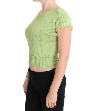 Brand: PINK MEMORIES
  Condition: New with tags
  Style: Sleeveless vest sweater
  Color: Green
  Made in Italy
  Material: 90% Cotton 10% Polyamide
  Logo details
  Gender: Women