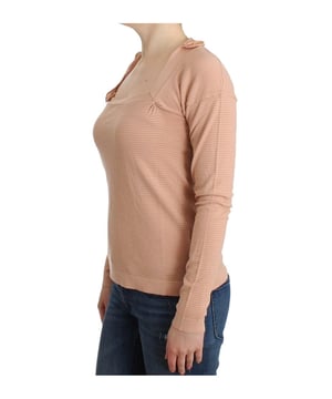 Authentic Ermanno Scervino striped wool blend sweater
  Made in Italy
  Material: 38% Nylon 33% Wool 29% Viscose (Final 100% Silk)
  Color: Orange
  Model: Longsleeve
  Logo details
  Brand new with tags