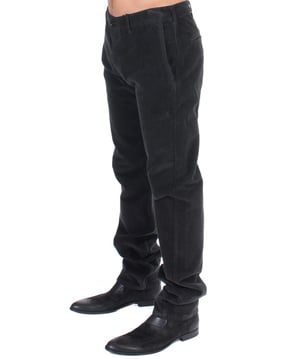Brand: GF Ferre
  Color: Black
  Fitting: Straight fit
  Made in Italy
  Material: 100% Cotton
  Two front pockets and two back pockets
  Zipper fly closure
  Logo details