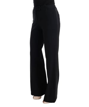 Merk: Ermanno Scervino  
Staat: Brandnieuw met labels  
Kleur: Zwart  
Model: Formele bootcut broek  
Gemaakt in Italië  
Materiaal: 60% Viscose, 35% Nylon, 5% Elastaan  
Geslacht: Dames
