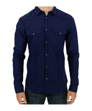 100% Authentiek Kostuum National CNC blauw geruit katoenen casual overhemd
  Casual stijl met volledige knoopsluiting aan de voorkant
  Gemaakt van hoogwaardig 100% katoen
  Stijlvol blauw geruit patroon
  Twee borstzakken voor extra gemak
  Logodetails