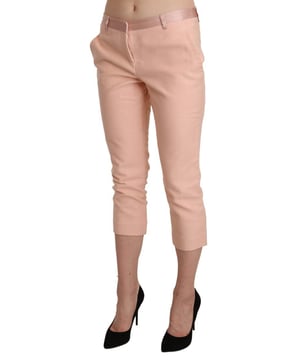 Gorgeous brand new with tags
  Made from 100% cotton
  Low waist
  Skinny cropped capri length
  Zipper closure
  Logo details
  Made in Italy
Material: Low Waist Skinny Cropped Capri