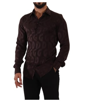100% Authentic Dolce &amp; Gabbana GOLD silk shirt
  Classic neck with long sleeves
  Button down closure
  Logo print
  Made in Italy
Material: 100% Silk