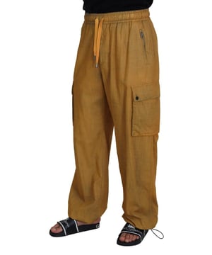 Marca: Dolce & Gabbana.
  Condicion: A estrenar con etiquetas.
  Coleccion: MainLine Dolce & Gabbana.
  Producto: Pantalones.
  Color: Marron.
  Material: 100% lino.
  Hecho en Italia.
  Detalles del logotipo.