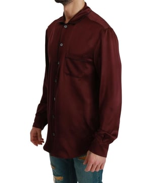 100% authentic silk shirt in Bordeaux color
  Pajama inspired design
  Single chest pocket
  Full front button closure
  Logo details
  Made in Italy craftsmanship
  Luxurious and sophisticated
  Brand new with tags
  Perfect for adding elegance to any outfit
Material: 100% SILK