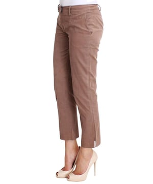 Brand: Costume National CNC
  Condition: Brand New with Tags
  Style: Cropped Corduroy Pants
  Color: Brown
  Material: Cotton Elastane
  Closure: Zipper Fly
  Pockets: Two Front and Two Back Pockets
  Logo Details: Costume National CNC
  Origin: Made in Italy
  Gender: Women