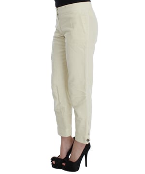 100% authentic Ermanno Scervino Capri Cropped Pants
  Made in Italy
  Color: Beige
  Material: 100% Cotton
  Brand new with tags
  Perfect addition to any outfit