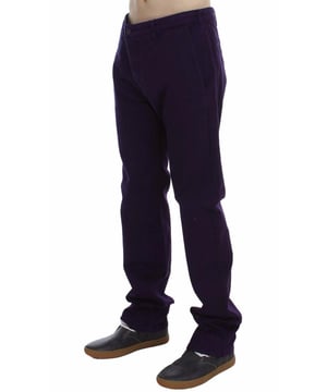 Brand: GF Ferre
  Color: Purple
  Fitting: Slim fit
  Front pockets: 2
  Back pockets: 2
  Closure: Zipper fly
  Logo details
  Material: 98% Cotton 2% Elastane