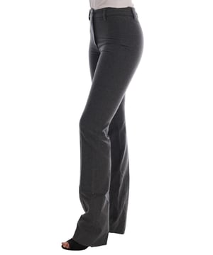 Color: Gray
  Model: Formal pants
  Zipper closure
  Logo details
  Made in Italy
  Material: 79% Cotton 19% Nylon 2% Elastan