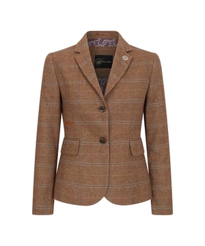 Voeg tijdloze elegantie toe aan je garderobe met deze damesblazer, gemaakt van een hoogwaardige wolmix tweed met een klassiek visgraatpatroon. Perfect voor zowel formele als smart-casual gelegenheden, de blazer heeft een sluiting met twee knopen, klepzakken, een enkele split op de rug en opvallende elleboogpatch-details die de algehele look naar een hoger niveau tillen. De volledig gevoerde binnenkant zorgt voor een soepele en comfortabele pasvorm. Klassiek ontwerp: Blazer met twee knopen, elleboogpatches, klepzakken en een enkele split op de rug Premium materiaal: 50% wol, 35% polyester, 15% viscose met een verfijnd visgraatpatroon Verbeterd comfort: Beide stukken zijn volledig gevoerd voor een soepele en comfortabele pasvorm Perfect voor veelzijdige styling: Ideaal voor formele evenementen, kantoorkleding of verfijnde dagelijkse looks