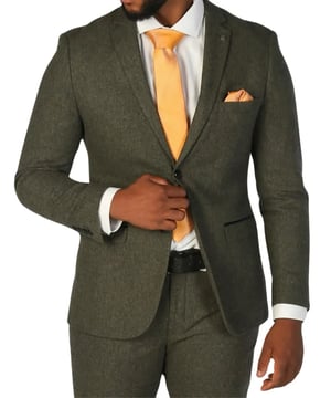 Refined and timeless, this Olive Green blazer is crafted from a premium wool blend tweed that combines warmth, durability, and an effortlessly smart appearance. Whether styled for business or special occasions, the tailored fit ensures a sleek silhouette while maintaining day-long comfort. The deep Olive Greentone adds versatility, allowing for easy pairing with everything from dress trousers to chinos. Finished with precise stitching and fine craftsmanship, this piece is made to elevate any wardrobe.
Premium wool-blend tweed for comfort, warmth, and durability
Tailored fit for a modern, flattering silhouette
Classic Olive Green color for versatile styling
Detailed stitching and high-quality finish for refined appeal
Suitable for formal, business, and smart-casual occasions