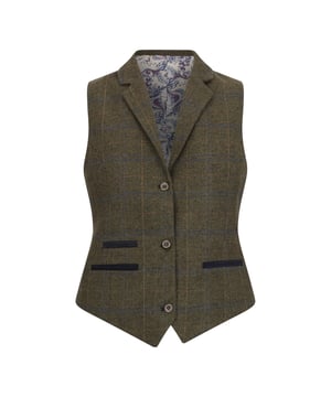 Mejora tu armario con este sofisticado chaleco para mujer, un blazer de mezcla de lana premium con un atemporal estampado de espiga en verde oliva. Diseñado pensando en el estilo y la comodidad, el blazer incluye dos botones al frente, encantadores detalles de parche en los codos, dos prácticos bolsillos con solapa y una abertura trasera para mayor libertad de movimiento. Totalmente forrado para un ajuste suave, ofrece estructura y durabilidad para usar todo el día. El chaleco añade un toque refinado con un cierre de tres botones, dos bolsillos rectos y una correa trasera ajustable para asegurar una silueta favorecedora y entallada. Este elegante chaleco es perfecto para ocasiones de negocios, elegantes informales o formales. Tejido de mezcla de lana premium: 50 % lana, 35 % poliéster, 15 % viscosa con un elegante estampado de espiga en verde oliva. Chaleco entallado: Cuenta con tres botones, dos bolsillos rectos y correa trasera ajustable. Ajuste favorecedor: Diseñado para una silueta femenina y entallada con detalles ajustables.