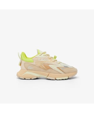 Women's Lacoste L003 Neo Tech Sneakers- Premium mixed upper including canvas  nylon  leather and mesh- Heel lacing detail inspired by the original L003- Lacoste Active branding printed on centre panel- Textured  robust  high-grip rubber outsole- Signature crocodile printed on tongue and heel counter- Ref: 48SFA00876H3