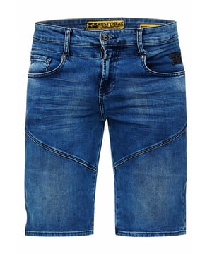 Rusty Neal Herren Jeans-Shorts
 
Passform: Regular Fit
Material: 98% Baumwolle, 2% Elastan
Gewicht: 400 gr
Herstellungsland: Türkei
 
ZUFRIEDENHEITSGARANTIE: Bei uns kaufen Sie ohne Risiko, da wir unbegründete Rückgaben akzeptieren und zeitlich die Rückzahlung Erstatten. Unsere Firmenphilosophie lautet nach wie vor: "Der Kunde ist König" unser Anliegen ist es zu jeder Zeit den bestmöglichen Service zu bieten mit Firmensitz: Deutschland
HERSTELLUNG/PRODUKTION: Als Gründer wie auch Hersteller, Designen und Produzieren wir unsere Produkte als Familienunternehmen von A-Z autonom, daher können wir Qualität garantieren wie auch ein optimales Preis-Leistungs-Verhältnis. Hergestellt unter fairen Arbeitsbedingungen mit hochwertigen Materialien welche schonend verarbeitet wurden (kein Chemiegeruch). Zeitloses Design aus dem Herkunftsland: Türkei
PASSFORM: Angefertigt aus qualitativ hochwertiger wie auch anschmiegsamer Baumwollmischung, garantiert diese Shorts einen absolut bequemen Sitz mit Wohlfühlfaktor. Unser Model trägt bei einer Körpergröße von 1,85 m und einem Gewicht über 80 kg die Größe: M (Medium). An den Europäischen Markt angepasst bieten wir diese Shorts in folgender Passform an: Regular Fit
ANLASS: Ob Frühling oder Sommer diese Shorts ist als Allrounder stets angenehm zu tragen, kein Kratzen durch hochwertige Materialien und Verarbeitung, das zeitlose und doch Moderne Design garantiert einen Stilvollen Auftritt, ob im Büro wie auch Casual am Nachmittag oder als toller Akzent auf Partys oder anderen Veranstaltungen.
MASCHINENWÄSCHE: Durch die hochwertige Verarbeitung der Materialien treten nach der Wäsche keine Farbverluste auf, auch das Einlaufen der Shorts ist kein Thema mehr! Qualität die sich auch nach unzähligen Waschgängen gewaschen hat!
 