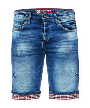 Rusty Neal Herren Jeans-Shorts
 
Passform: Regular Fit
Material: 98% Baumwolle, 2% Elastan
Gewicht: 400 gr
Herstellungsland: Türkei
 
ZUFRIEDENHEITSGARANTIE: Bei uns kaufen Sie ohne Risiko, da wir unbegründete Rückgaben akzeptieren und zeitlich die Rückzahlung Erstatten. Unsere Firmenphilosophie lautet nach wie vor: "Der Kunde ist König" unser Anliegen ist es zu jeder Zeit den bestmöglichen Service zu bieten mit Firmensitz: Deutschland
HERSTELLUNG/PRODUKTION: Als Gründer wie auch Hersteller, Designen und Produzieren wir unsere Produkte als Familienunternehmen von A-Z autonom, daher können wir Qualität garantieren wie auch ein optimales Preis-Leistungs-Verhältnis. Hergestellt unter fairen Arbeitsbedingungen mit hochwertigen Materialien welche schonend verarbeitet wurden (kein Chemiegeruch). Zeitloses Design aus dem Herkunftsland: Türkei
PASSFORM: Angefertigt aus qualitativ hochwertiger wie auch anschmiegsamer Baumwollmischung, garantiert diese Shorts einen absolut bequemen Sitz mit Wohlfühlfaktor. Unser Model trägt bei einer Körpergröße von 1,85 m und einem Gewicht über 80 kg die Größe: M (Medium). An den Europäischen Markt angepasst bieten wir diese Shorts in folgender Passform an: Regular Fit
ANLASS: Ob Frühling oder Sommer diese Shorts ist als Allrounder stets angenehm zu tragen, kein Kratzen durch hochwertige Materialien und Verarbeitung, das zeitlose und doch Moderne Design garantiert einen Stilvollen Auftritt, ob im Büro wie auch Casual am Nachmittag oder als toller Akzent auf Partys oder anderen Veranstaltungen.
MASCHINENWÄSCHE: Durch die hochwertige Verarbeitung der Materialien treten nach der Wäsche keine Farbverluste auf, auch das Einlaufen der Shorts ist kein Thema mehr! Qualität die sich auch nach unzähligen Waschgängen gewaschen hat!
 