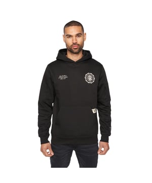 Materiaal: 65% Katoen, 35% Polyester. Stof: Fleece. Ontwerp: Rugbedrukking, Geborduurd, Inktbedrukking, Logo, Verhoogd logo, Tekst. Stoftechnologie: Duurzaam. Hem: Aangepast. Manchet: Gemonteerd. Halslijn: Kapitein. Mouwtype: Met lange mouwen. Genaaide panelen, geweven label. Zakken: Kangoeroe, Mouw, Ritssluiting. Bevestiging: Bungee koord, pull over.