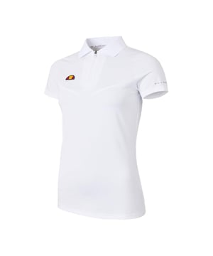 88% Polyester, 12% Elastan. Gewebetechnik: Antibakteriell, Feuchtigkeitsabweisend. Design: Logo. Abzeichen. Passform: Standardgröße. Mit Kragen, Jerseyware, gerippt, Reißverschluss. Eingesetzt, Kurzärmlig.