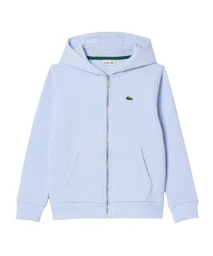 Bio-Baumwolle, Recyceltes Polyester. Gewebe: angerautes Fleece. Design: Logo, Unifarben. Saum: Anliegend, gerippt. Bündchen: Anliegend, gerippt. Mit Kapuze. Langärmlig. Taschenart: 2 Vordertaschen. Durchgehender Reißverschluss. Nachhaltigkeit: Umweltfreundlich. 116: 58,42 cm. 164: 85,09 cm.