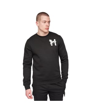 Material: 65% Cotton, 35% Polyester. Design: Back Print, Logo, Text. Hem: Fitted. Neckline: Crew Neck. Cuff: Fitted. Sleeve-Type: Long-Sleeved. Woven Label. Fastening: Pull Over.